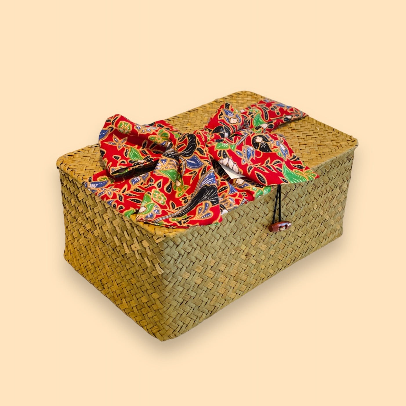 Traditional Rattan Basket Batik Style