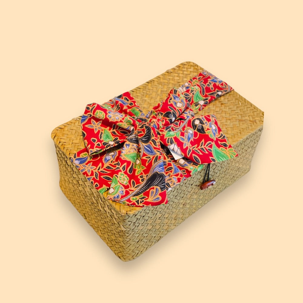 Traditional Rattan Basket Batik Style