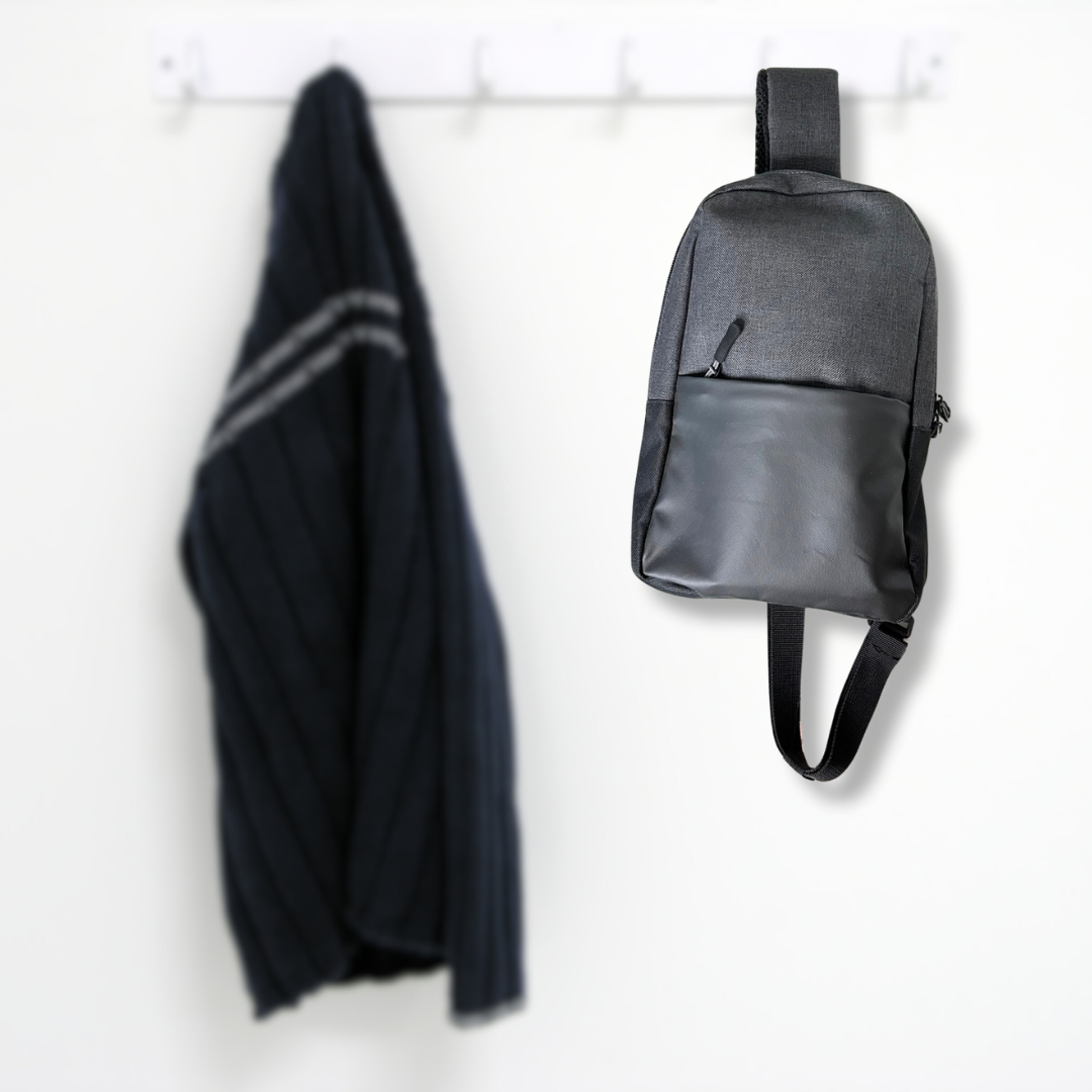 Travel PU Sling Bag with Shoulder Strap