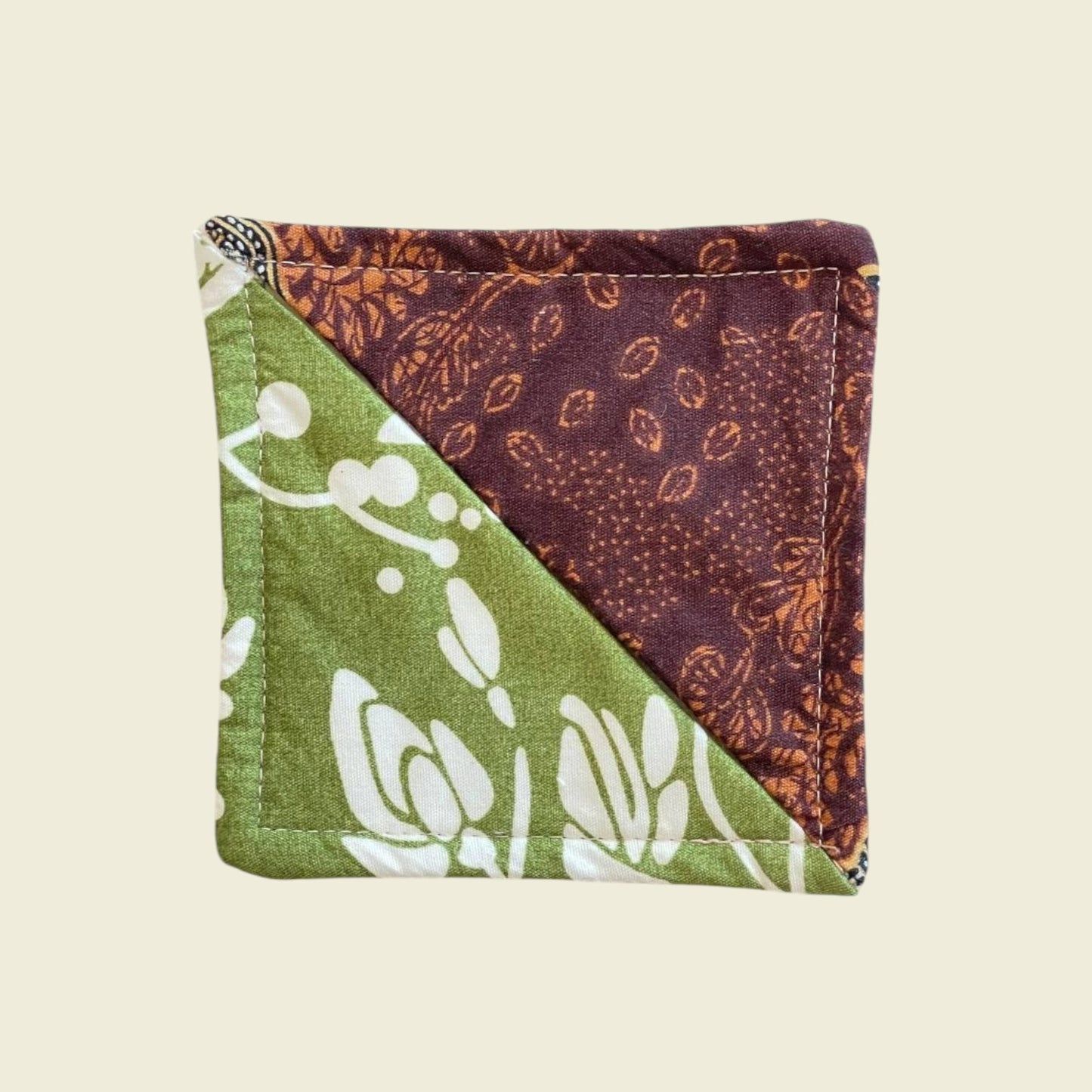 Upcycled Batik Canvas Coaster