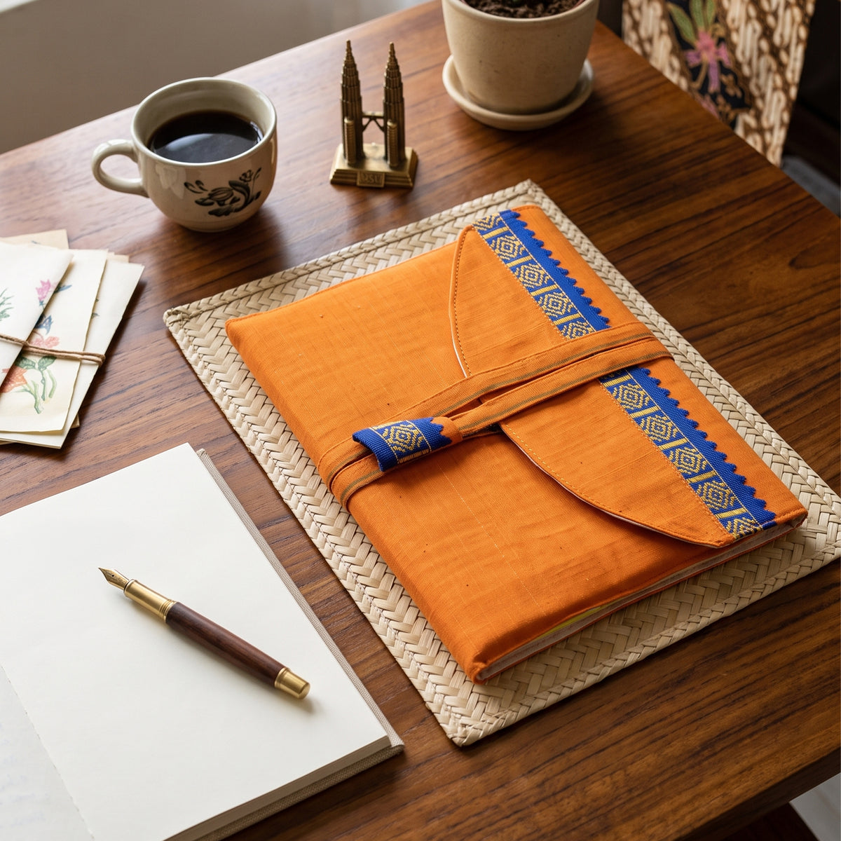 Upcycled Sari Notebook Cover