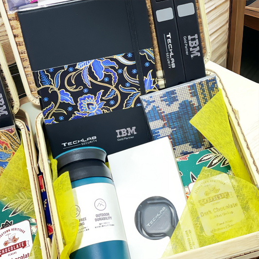 VIP Batik Bamboo Basket Gift Set