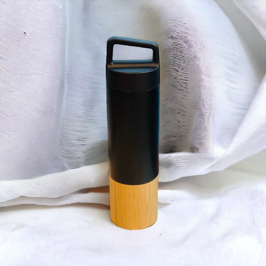 Vacuum Insulated Stainless Steel Bamboo Tumbler (550ml)