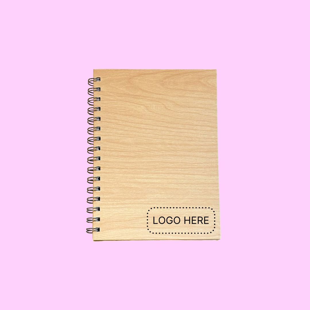 Wire O Notebook with Hard Cover (Light Wood)