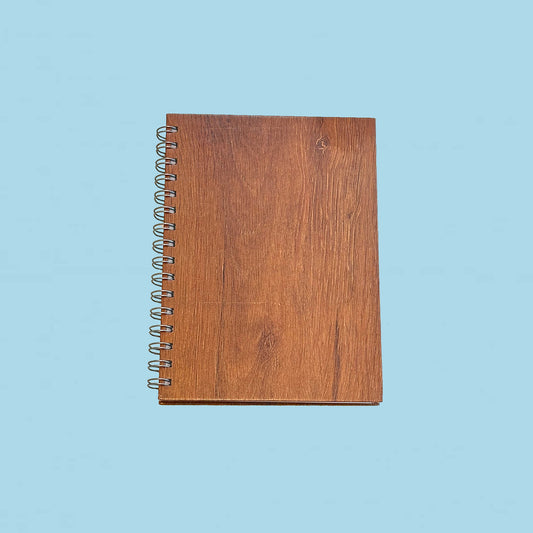 Wire O Notebook with Hard Cover (Wood)
