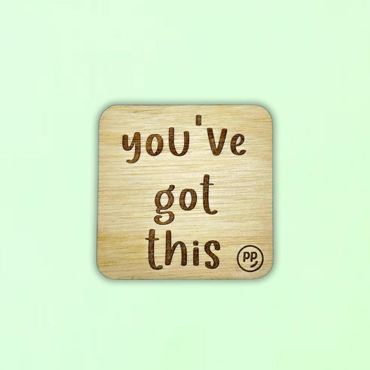 Motivational Wooden Coaster