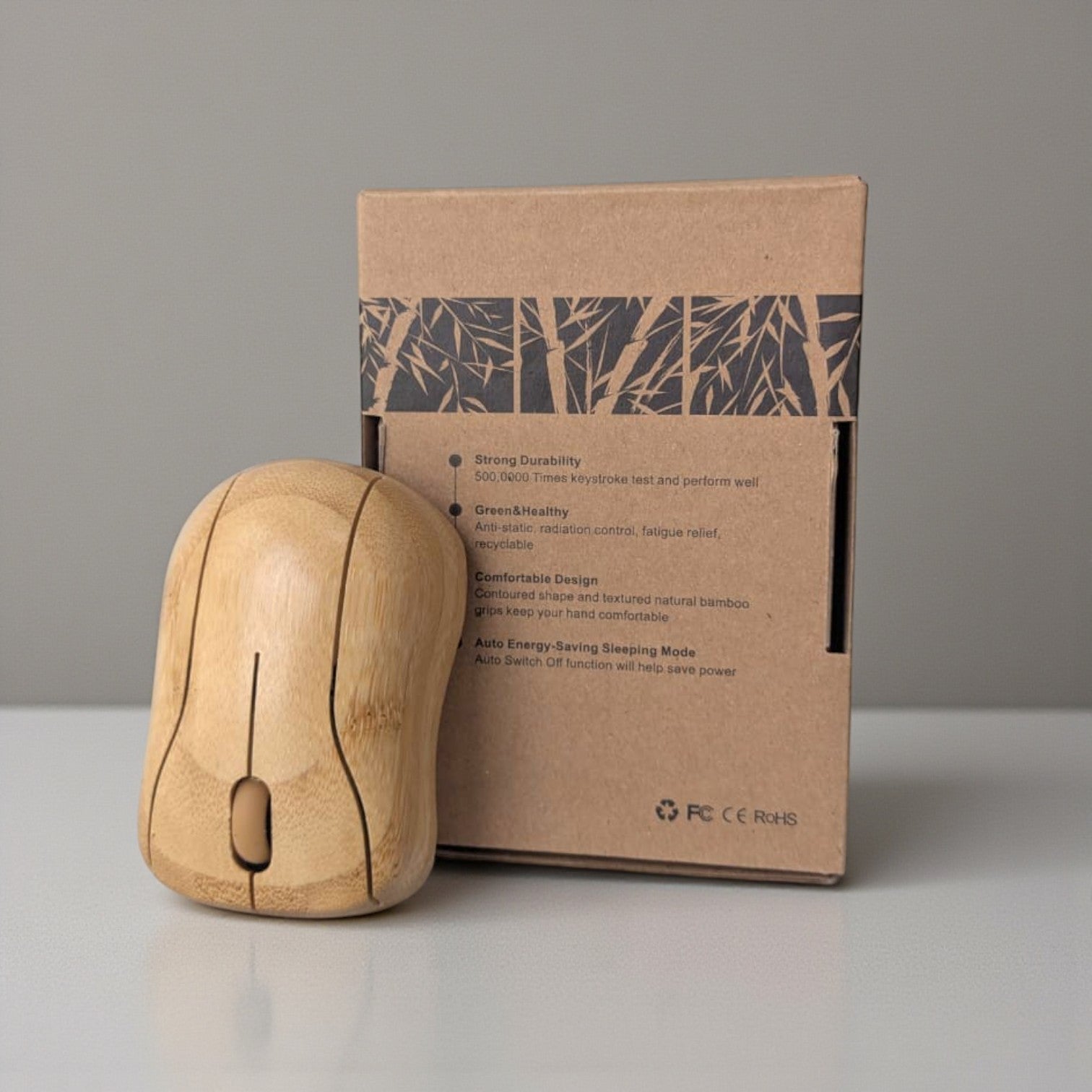 Eco-Friendly Bamboo Wireless Mouse