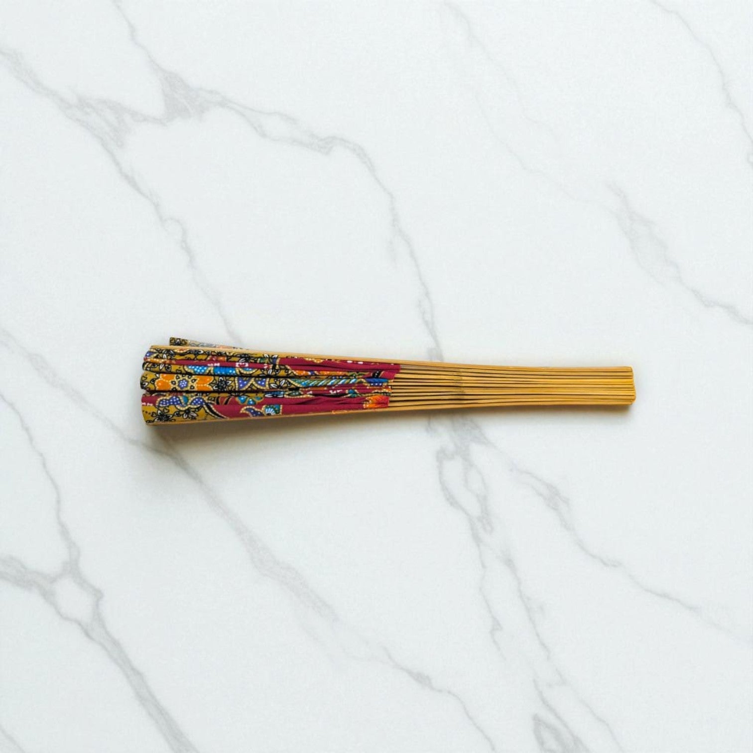 Wooden Fabric Batik Fan