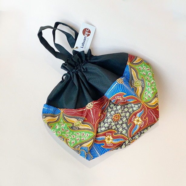 Batik Drawstring Bag with Handle (Non-Woven)