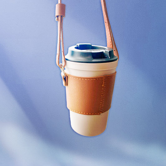 Leather-Ease Travel Mug with Handle