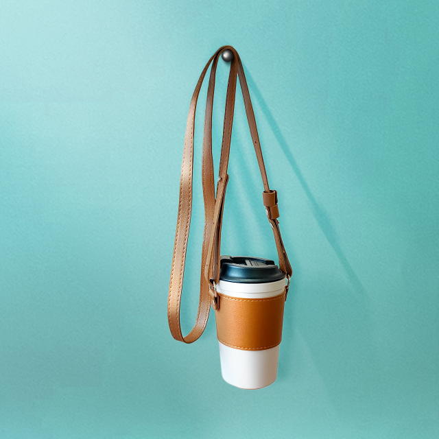 Leather-Ease Travel Mug with Handle