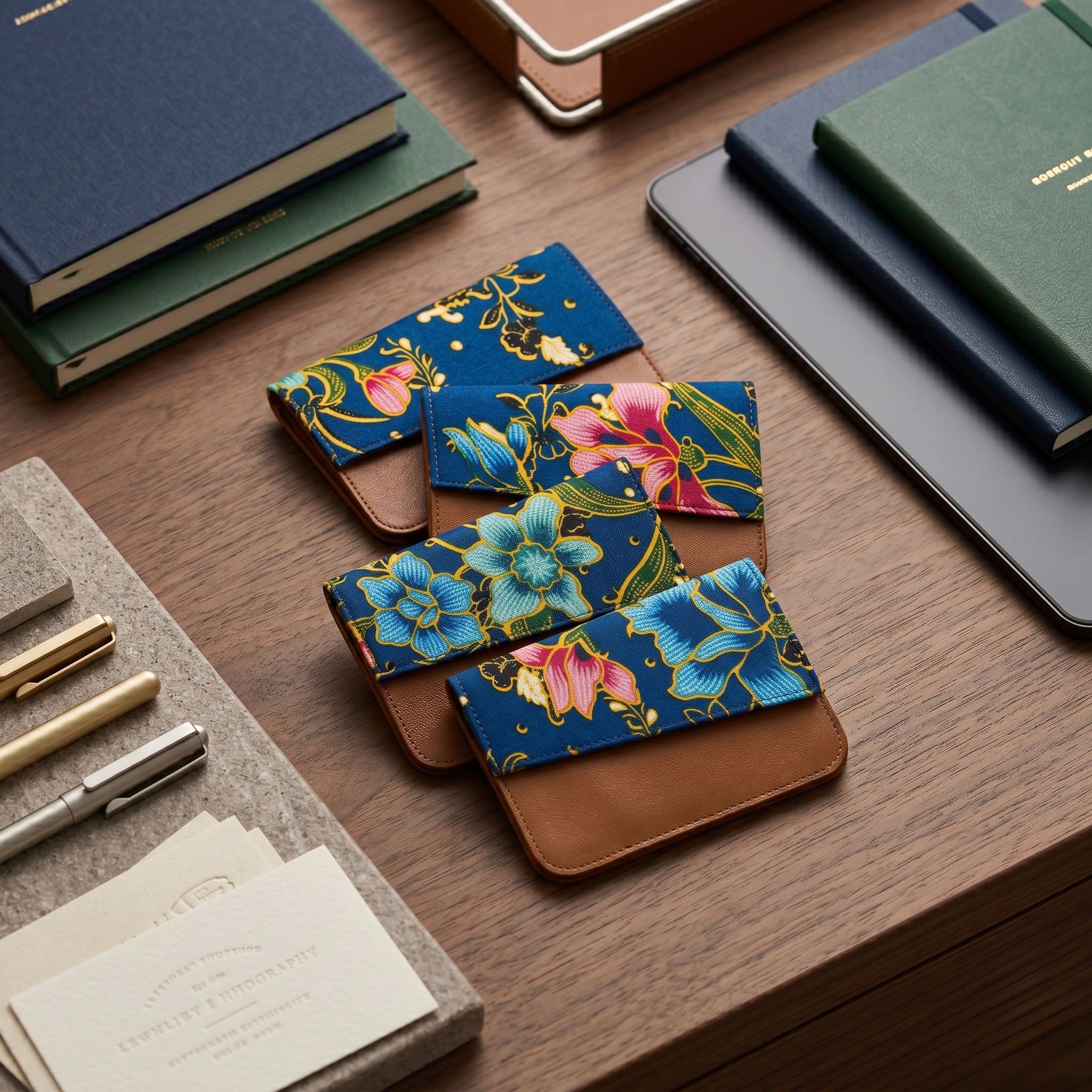 Premium Leather Batik Passport Holder