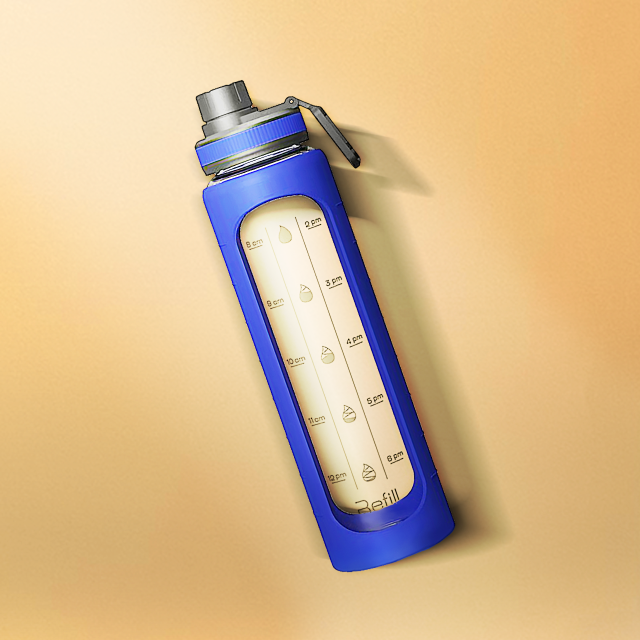 Eco Friendly Sports Glass Water Tumbler with Extra Lid