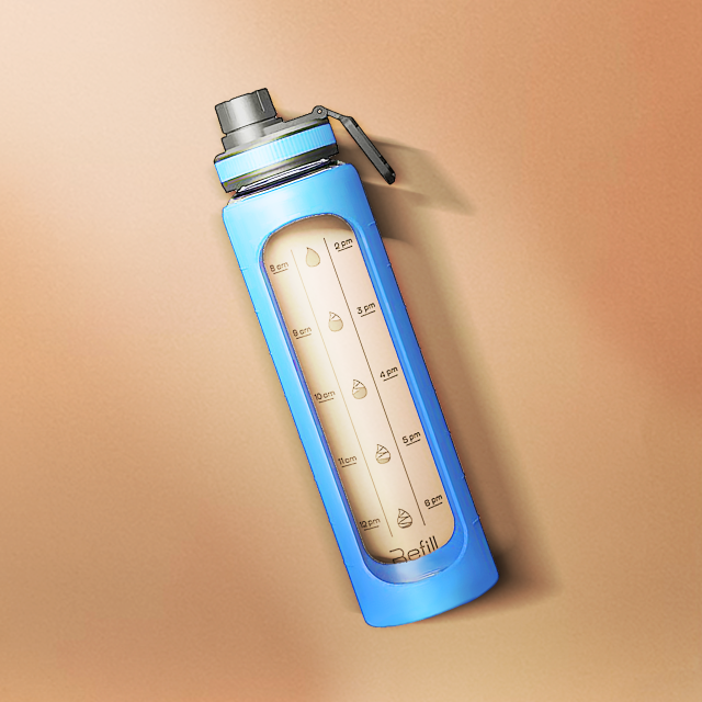 Eco Friendly Sports Glass Water Tumbler with Extra Lid