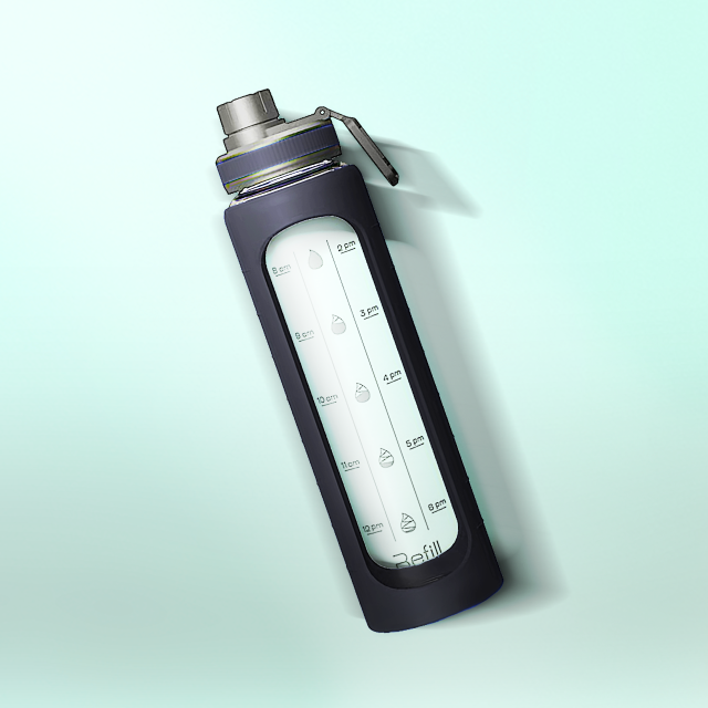Eco Friendly Sports Glass Water Tumbler with Extra Lid