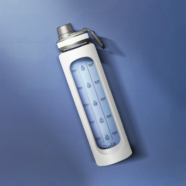 Eco Friendly Sports Glass Water Tumbler with Extra Lid