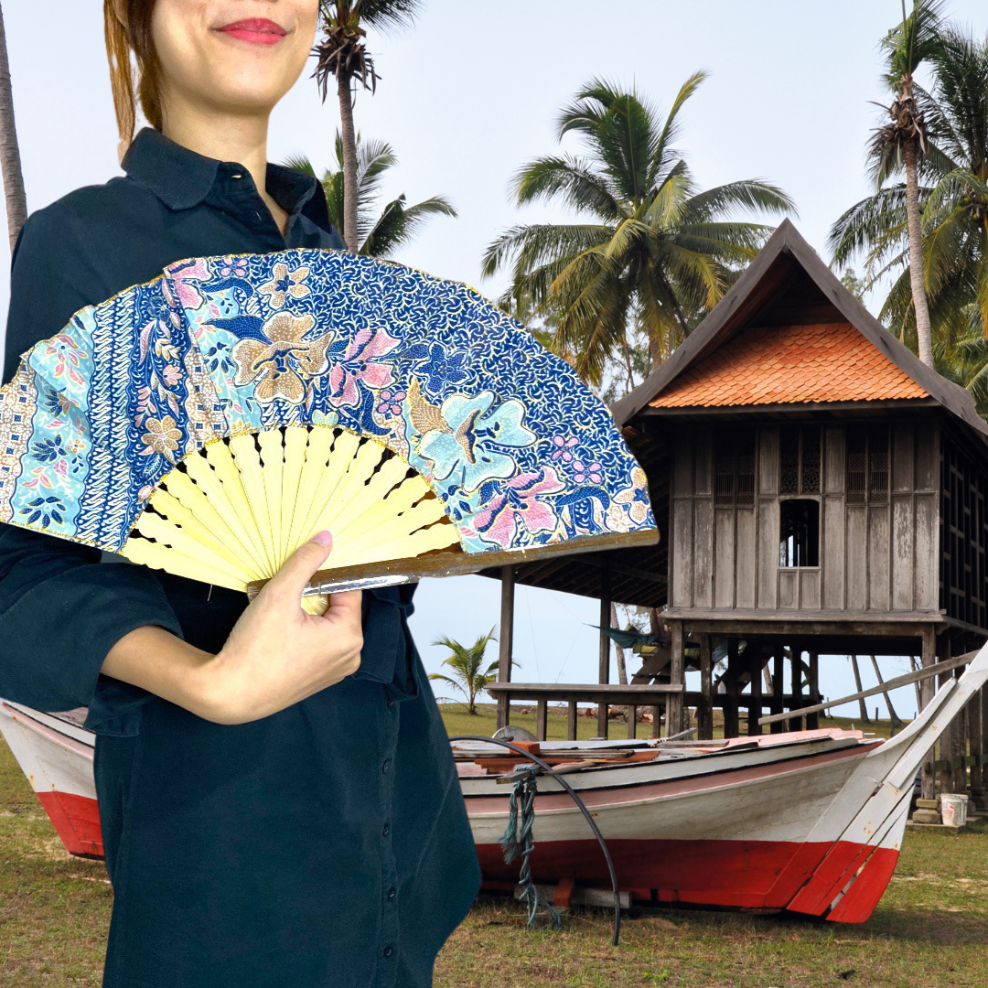 Handmade Batik Foldable Fan