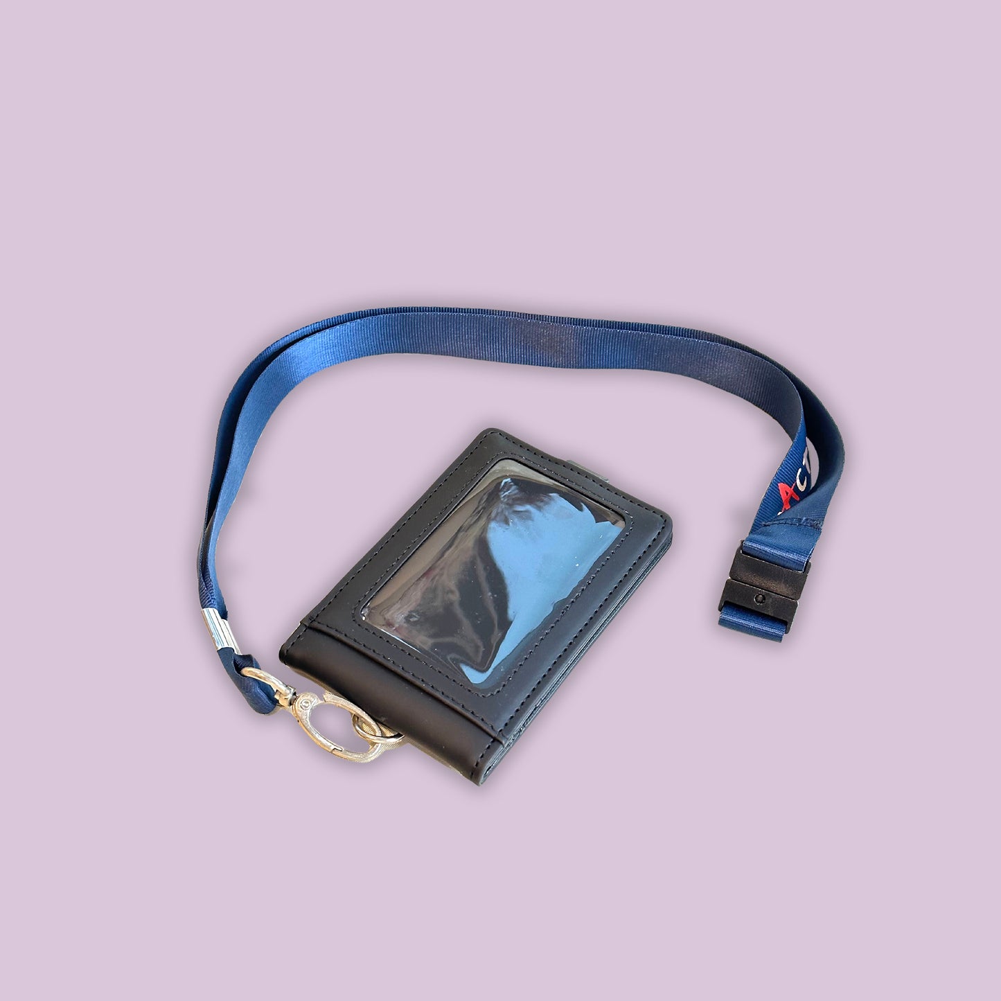 PU ID Card Holder Wallet With Lanyard