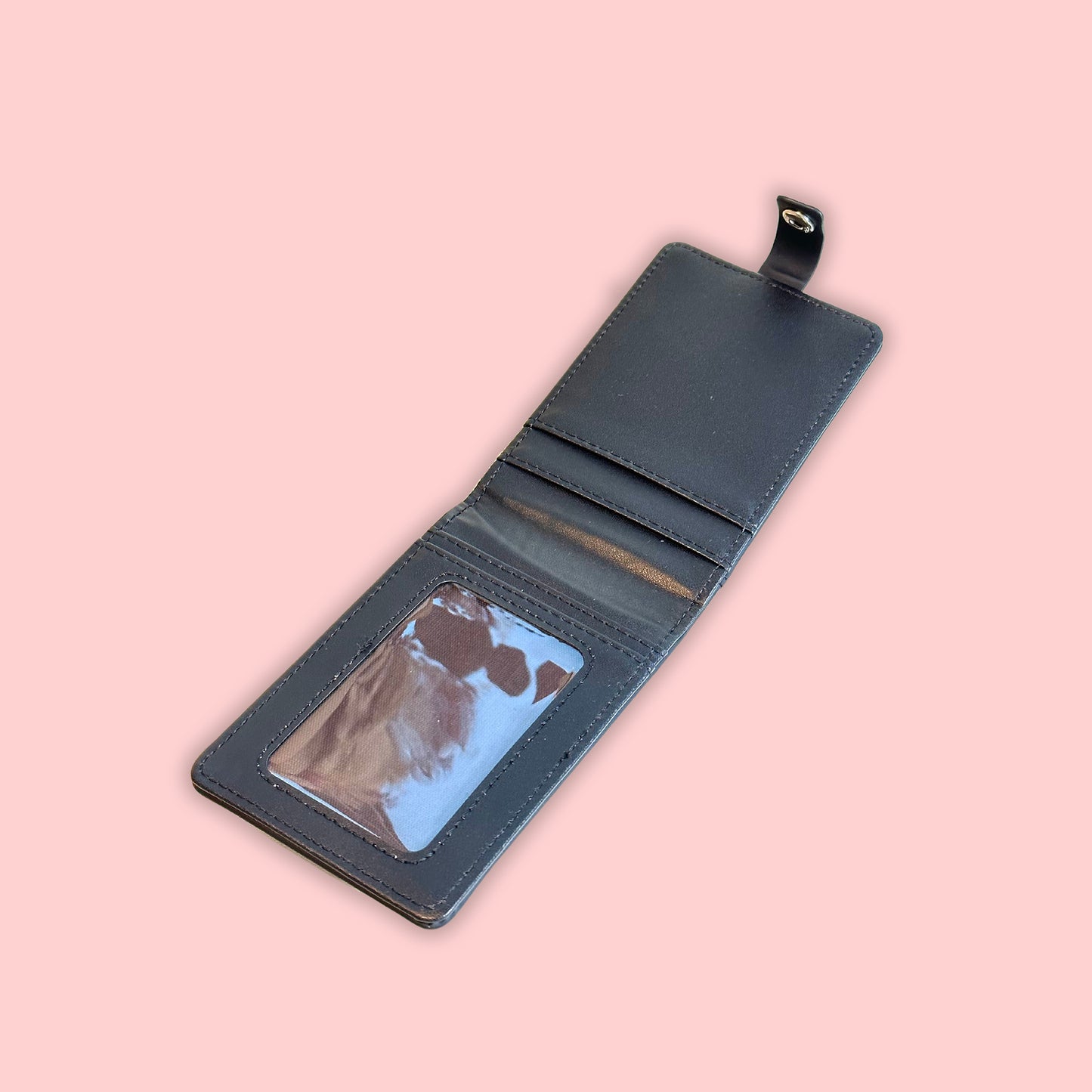 PU ID Card Holder Wallet With Lanyard