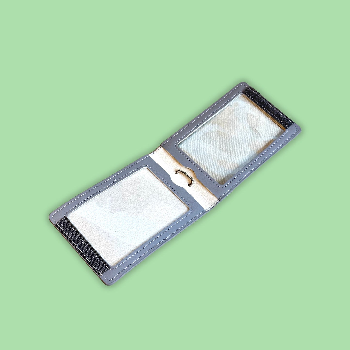 PU ID Card Holder Velcro With Lanyard